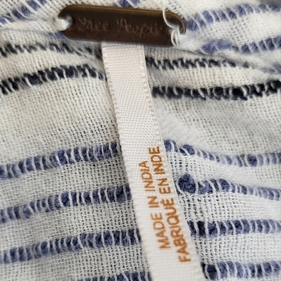 Free People Baja Babe Hooded Stripe Pullover Top Size Small $128 - Picture 7 of 10
